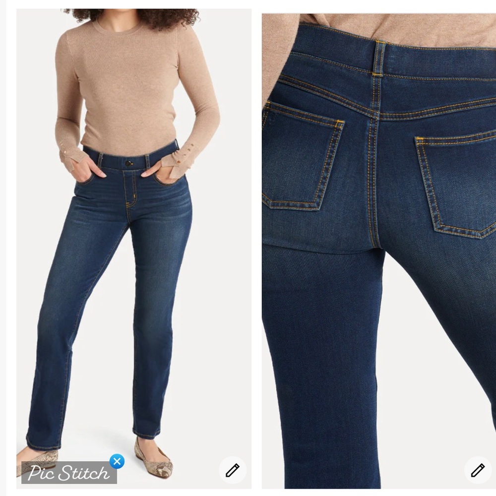 Betabrand “Yoga Denim” straight leg jeggings